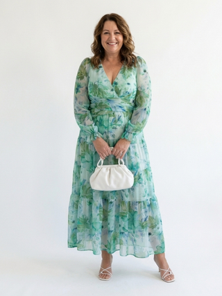 Althea | Long Sleeve Floral Maxi Dress