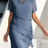 Adelia | Elegant Flowy Short Sleeve Dress