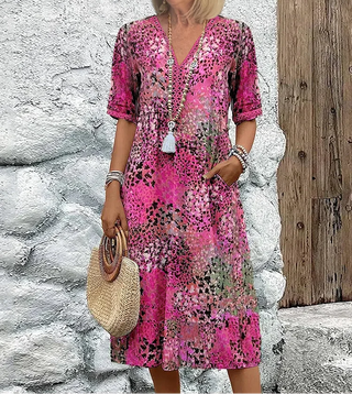 Andrea - Vibrant Midi Dress