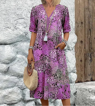 Andrea - Vibrant Midi Dress