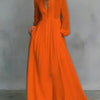 Celine | Flowing Button-Front Maxi Dress